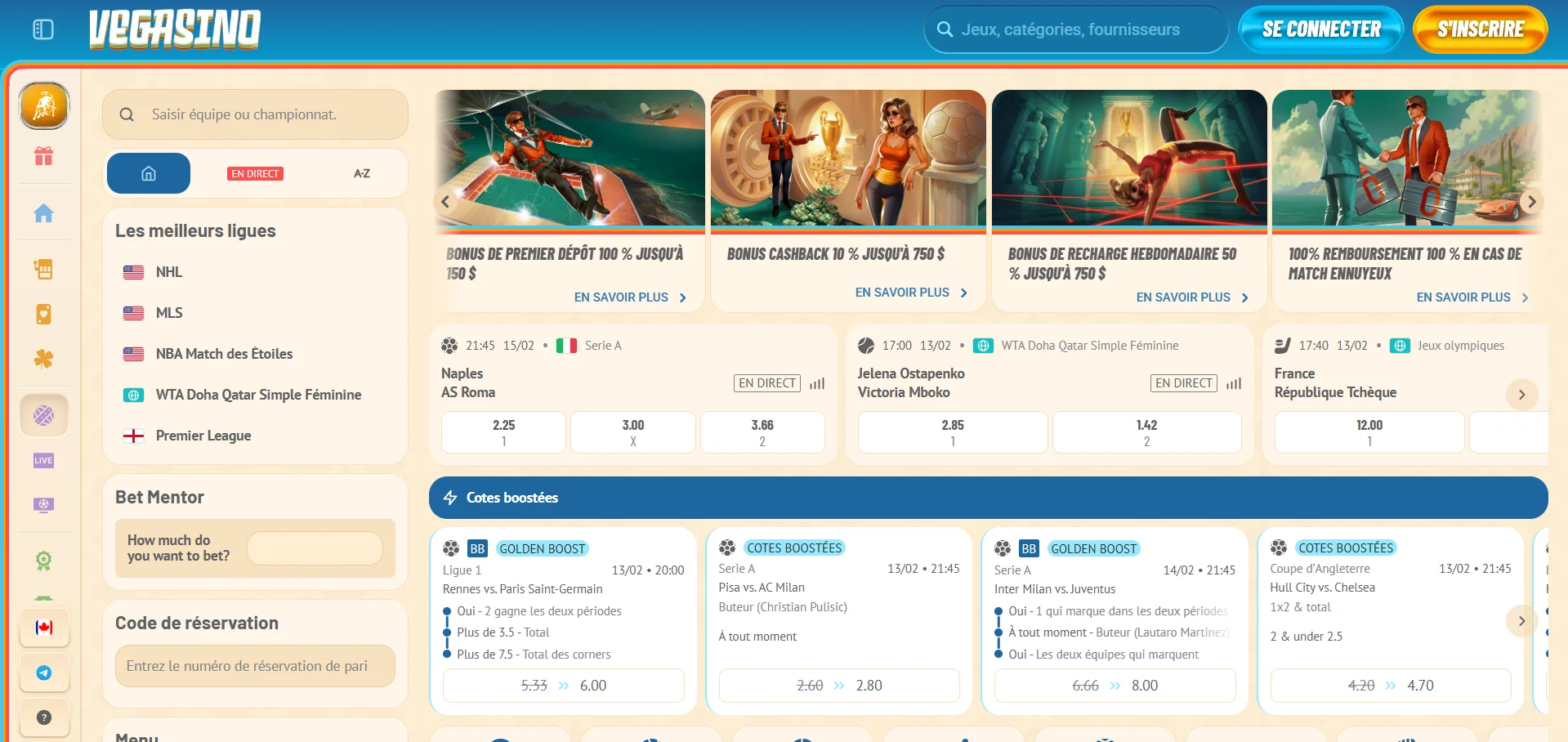 Vegasino casino pari